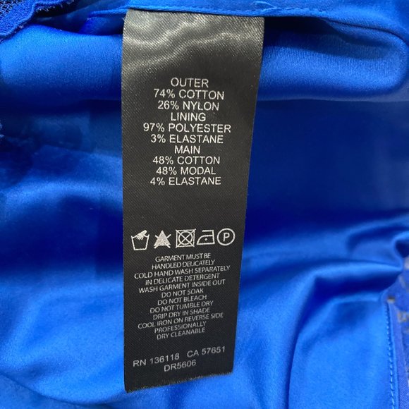 Ever New Electric Blue Square Neck Lace Dress - Picture 6 of 6